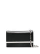 Alexander Mcqueen Black Leather Mini Cross-Bar Clutch