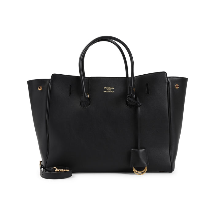 Balenciaga Black Leather Small Carry All Hempton Handbag