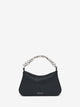 Alexander Mcqueen Black Leather Mini T-Bar Handbag