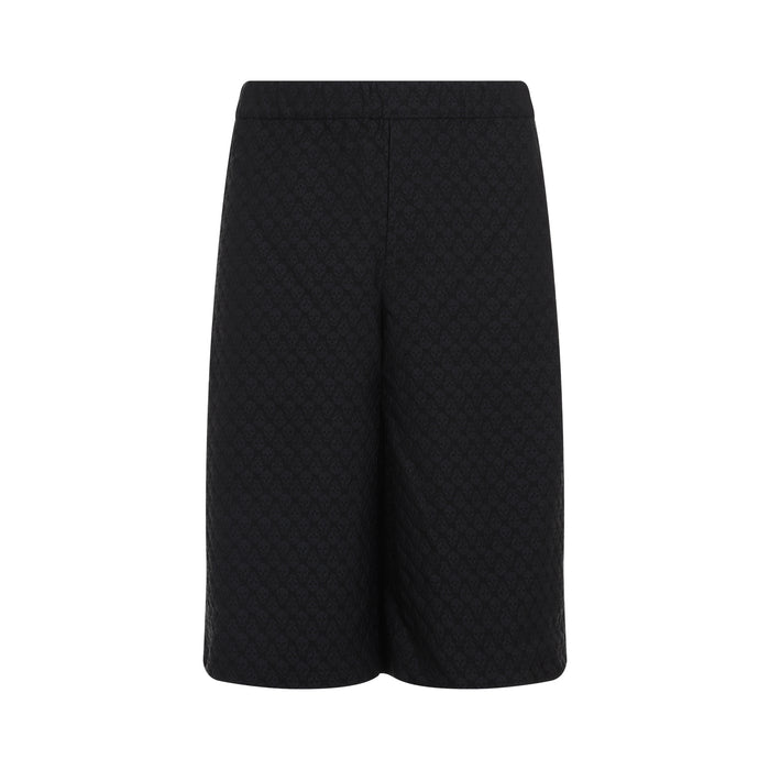 Alexander Mcqueen Black Viscose Blend Bermuda Shorts
