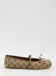 Gucci Fabric Ballet Flats With Logo