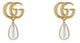 Gucci Gold Drop Pearl Earrings