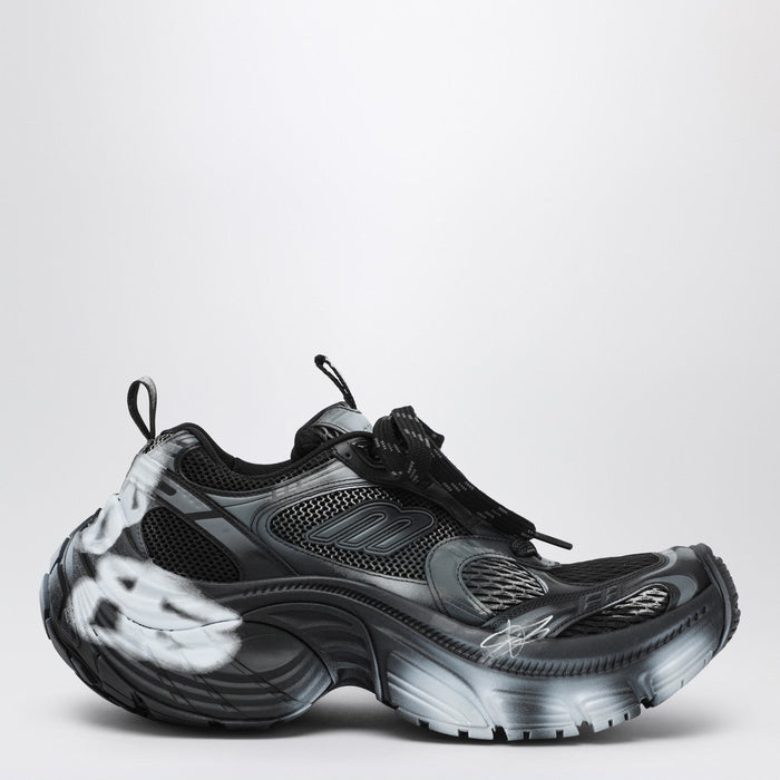 Balenciaga White/Black 6Xl Sneakers With Spray Details