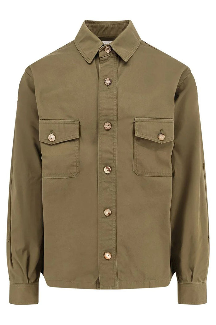 Saint Laurent Army Green Twill Shirt