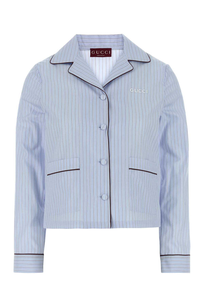 Gucci Embroidered Poplin Shirt