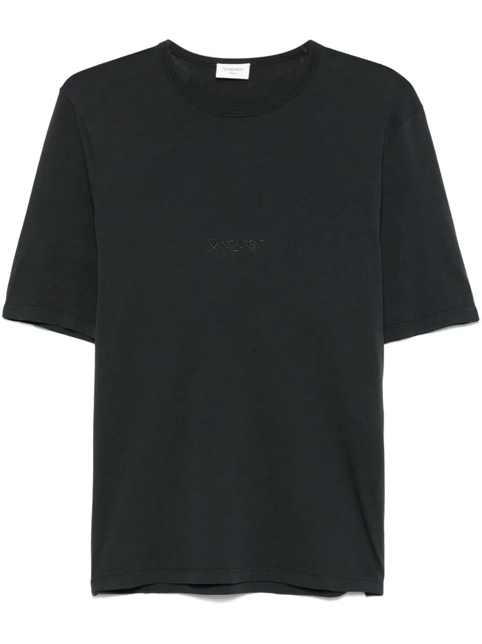 Saint Laurent Charcoal Cotton T-Shirt