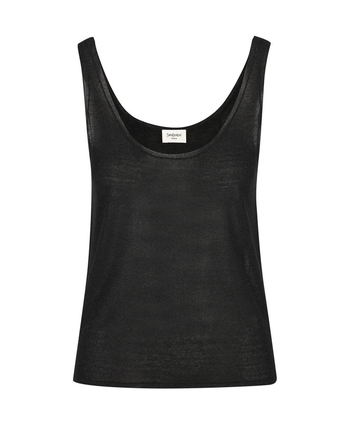 Saint Laurent Lurex Knit Tank Top