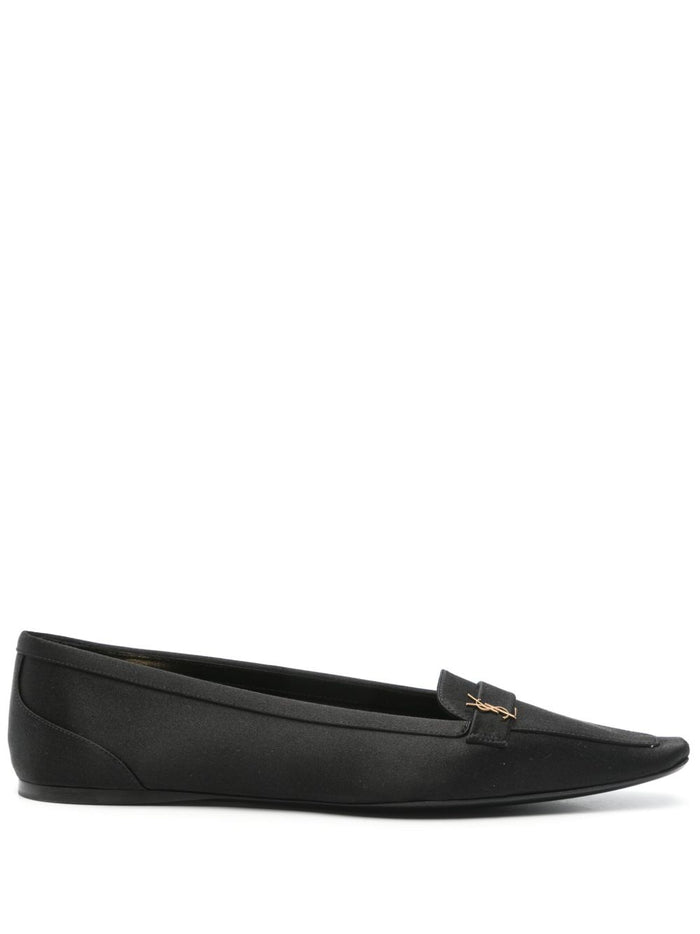 Saint Laurent Crepe Satin Poppy Ballerina