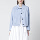 Sword 6644 Light Blue Leather Jacket