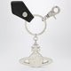 Vivienne Westwood Hammered Orb Keyring In Hammered Iron, Silver