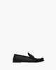 Saint Laurent Logo-Plaque Leather Loafers