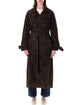 Swd By S.w.o.r.d. Brown Doublebreasted Suede Trench Coat