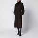 Sword 6644 Brown Double-Breasted Suede Trench Coat