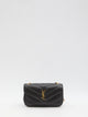 Saint Laurent Black Leather Mini Loulou Crossbody Bag