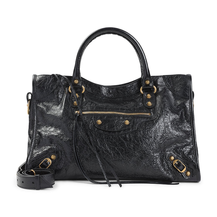 Balenciaga Black Leather Medium Le City Shopping Bag