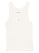 Saint Laurent Cassandre Tank Top In Beige