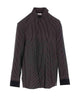 Saint Laurent Black Silk Printed Stripe