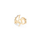 Saint Laurent Gold Scarf Cassandre Brass Ring