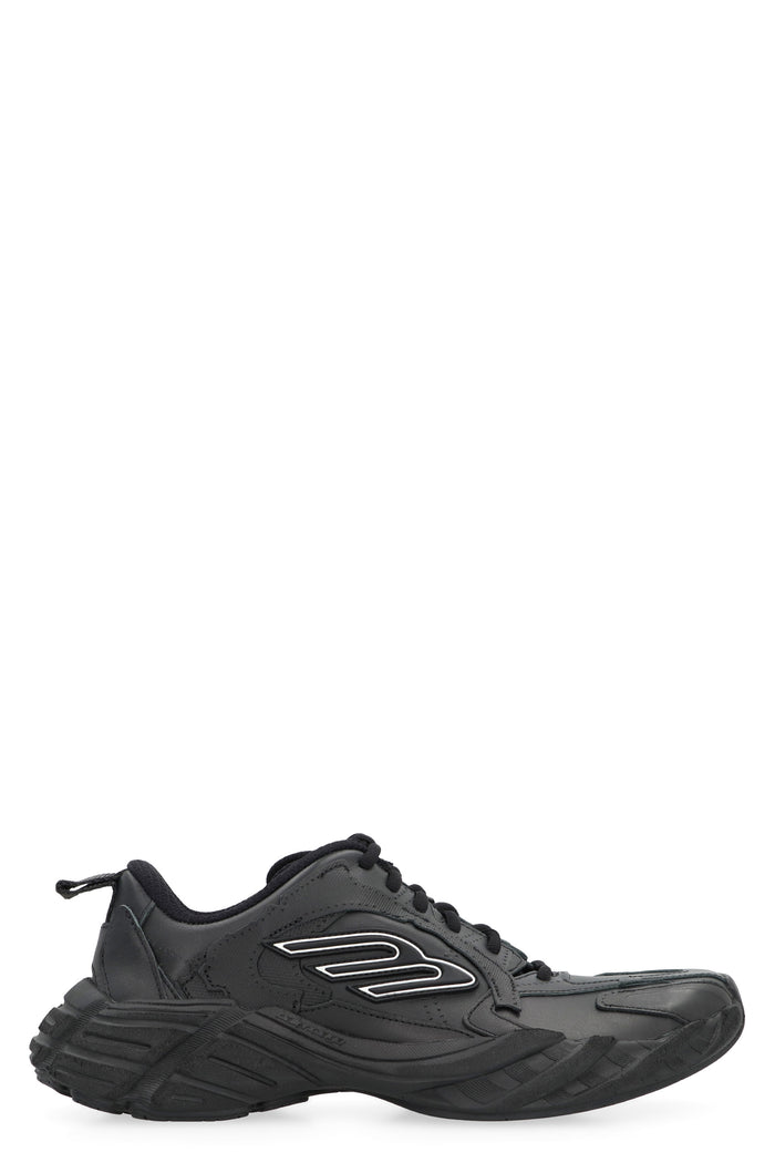 Balenciaga Monday Leather And Fabric Low-Top Sneakers