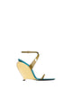 Saint Laurent Gippy Vernice Soft Oil Green Leather Sandals