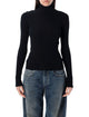 Balenciaga Black Stretch Viscose Blend Top