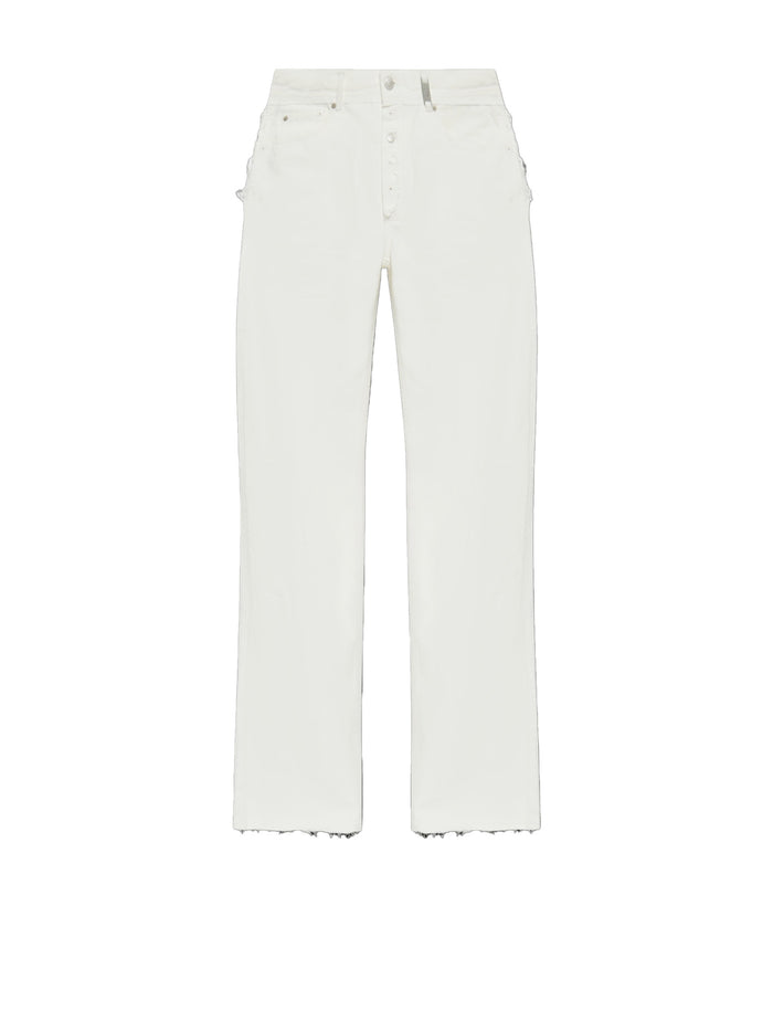 Alexander Mcqueen Optical White Cotton Jeans