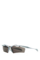 Balenciaga Light Blue Acetate Turbo Rectangle Sunglasses