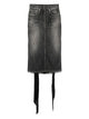 Balenciaga Black Denim Skirt