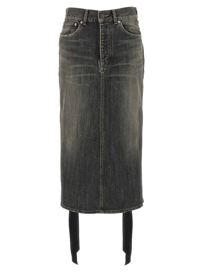 Balenciaga 'Lace Up' Denim Skirt