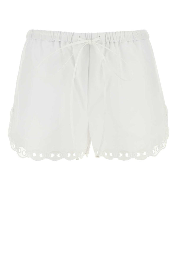 Gucci White Poplin Shorts
