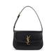 Saint Laurent Black Leather Solferino Shoulder Bag