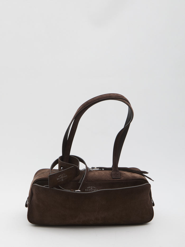 Balenciaga Bowling Bag Carrie Small In Suede Leather
