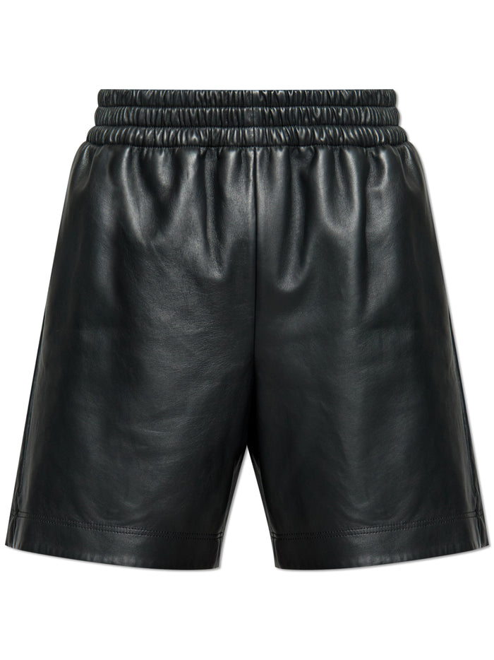 Gucci Black Lambskin Shorts