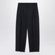 Alexander Mcqueen Wide Navy Blue Wool Trousers