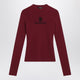 Balenciaga Ribbed Burgundy Nano Bb Sweater
