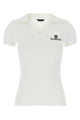 Balenciaga Ribbed V-Neck Short-Sleeved Polo Shirt