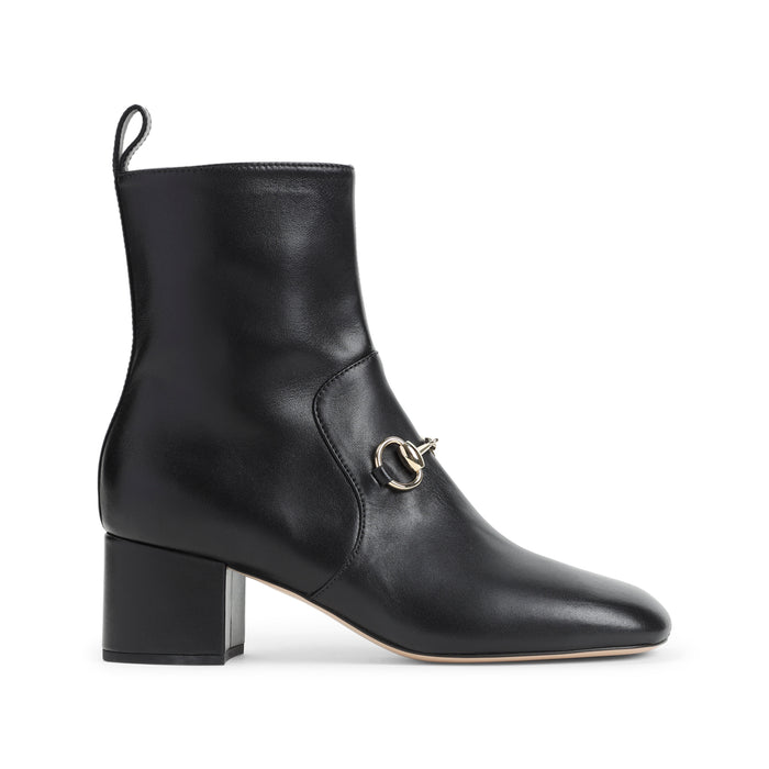 Gucci Black Lady Horsebit Leather Boots