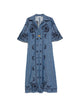 Zimmermann Aster Embroidered Denim Midi