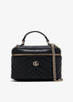 Gucci Black Leather Gg Marmont Bucket Bag