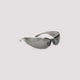 Balenciaga Black Nylon Afterhour Oval Sunglasses