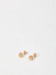 Bottega Veneta White Knotted Brass Stud Earrings