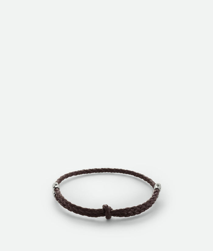 Bottega Veneta Sterling Fondant Leather Bracelet