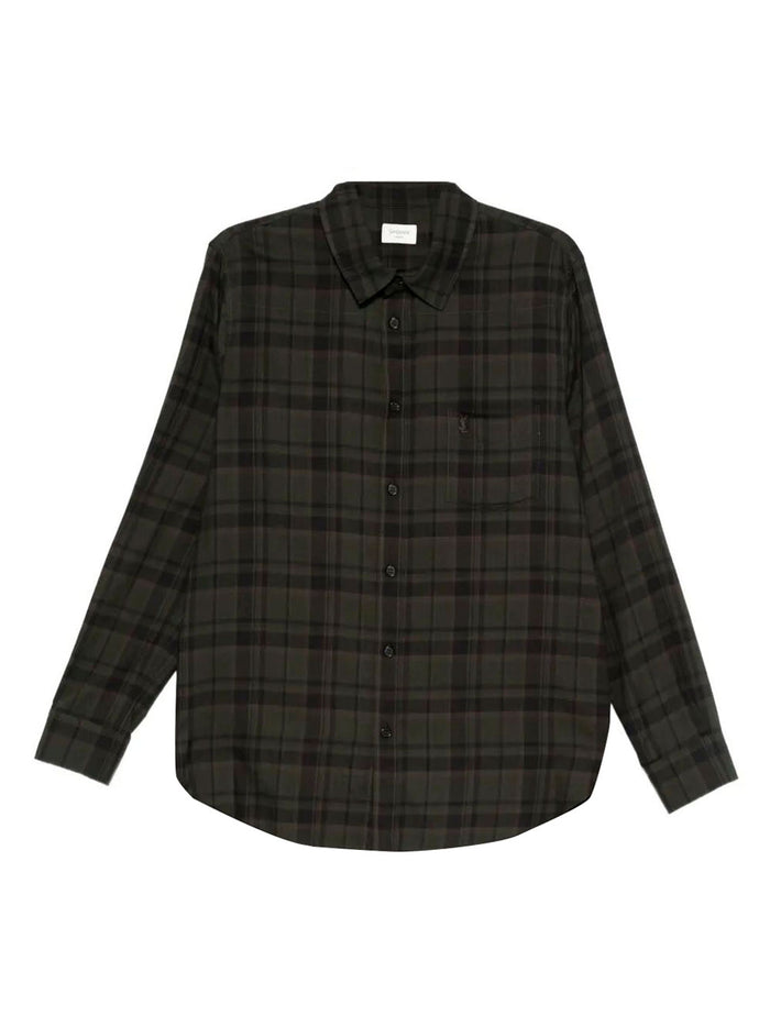Saint Laurent Embroidered Cotton Shirt