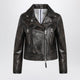 Swd By S.w.o.r.d. Black Vintageeffect Leather Biker Jacket