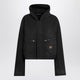 Balenciaga Cropped Jacket With Hood In Black