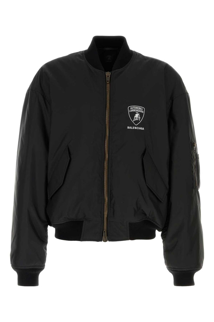 Balenciaga Black Nylon Balenciaga X Automobili Lamborghini Bomber Jacket