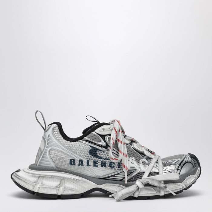 Balenciaga 3Xl Split Logo Sneakers In White/Navy/Grey