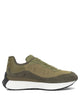 Alexander Mcqueen Green Calf Leather Rubber Sneakers Slip-On