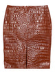 Saint Laurent Embossed Leather Mini Skirt