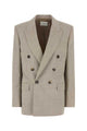Saint Laurent Cappuccino Wool Blazer